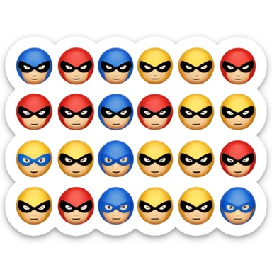 Generate super hero abstract emoji sticker