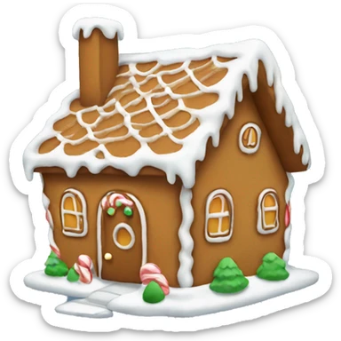 Cute gingerbread house  sticker