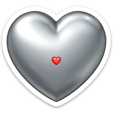 Chrome heart sticker