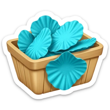 turquoise colored potato chips sticker
