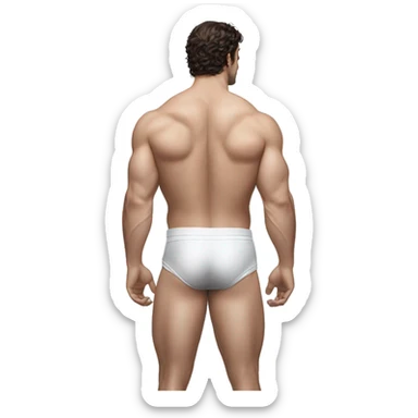 Henry cavill in a jock, backwards view sticker