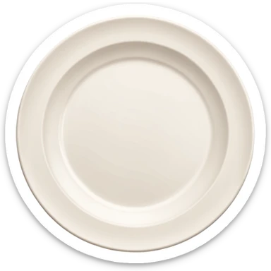 create me an image of ceramic plate in perspective view. sticker