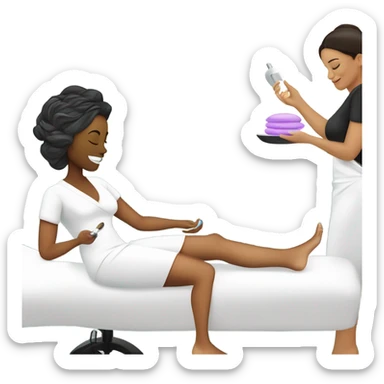 spa treatment at a cosmetologist sticker