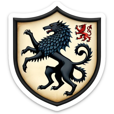 Game Of Thrones Sigil but in Intro square portrait frame style sticker