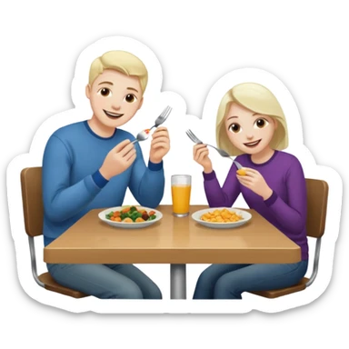 i want two person nicke eatche athore sticker