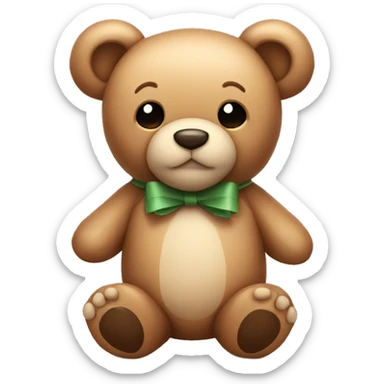 teddy bear with bow sticker