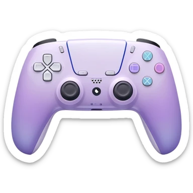 Ps5 pastel purple and white gradients controller  sticker