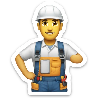 Male electrician  sticker