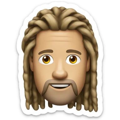 brad pitt with dreadlocks sticker