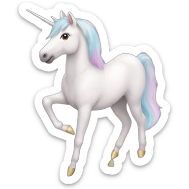 unicorn in ballet outfit sticker