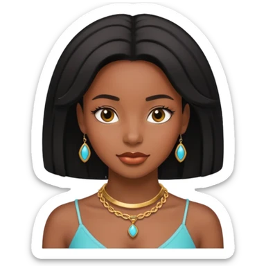 An black girl beatful sticker