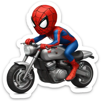 Spiderman on bullet bike sticker