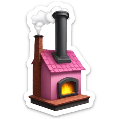 steam out of pink chimney sticker