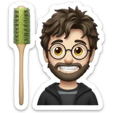 Harry Potter qui se brosse les dents sticker