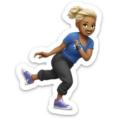 Australian woman breakdancing sticker