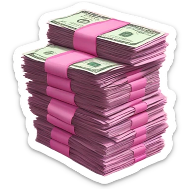 Pink money sticker