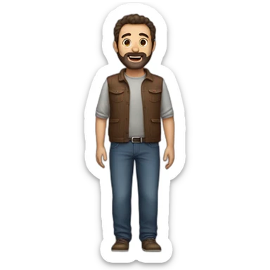 Man with a hairy belly sticker