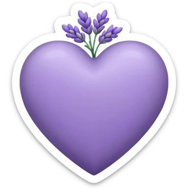 Corazón color lavanda  sticker