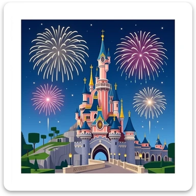 The Castle and Fireworks at Disneyland Paris sticker