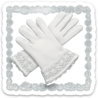 white lace gloves sticker