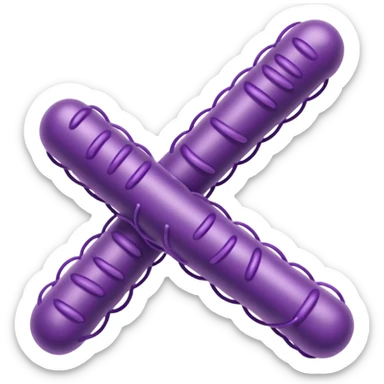 Multiple Lactobacillus bacteria emojis, thick rod shape, purple, soft fibrous texture, clean ingredient icon style
 sticker