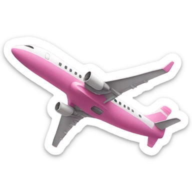 Pink airoplane sticker