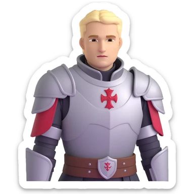 Commander Cullen from Dragon Age Inquisition with templar armor sticker
