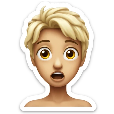 Shocked fae with big eyes sticker