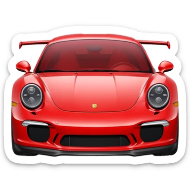 Porsche gt red sticker