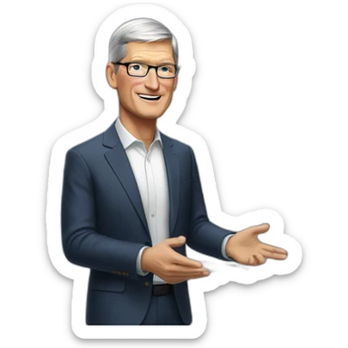 Tim Cook making presentation sticker