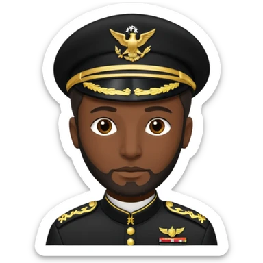 Military Islamic man in black. sticker