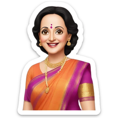 Hema Malini wishing good health sticker