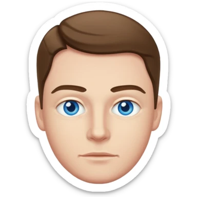 Julian Garner with blue eyes sticker