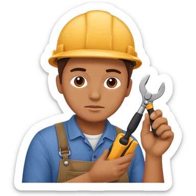 person Repairing a tool sticker