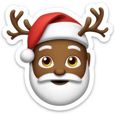 Santa on Rudolph  sticker