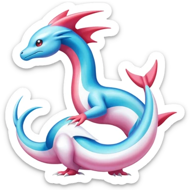 Dragonair-Latios-Milotic-Fakémon-hybrid-creature (full body)  sticker