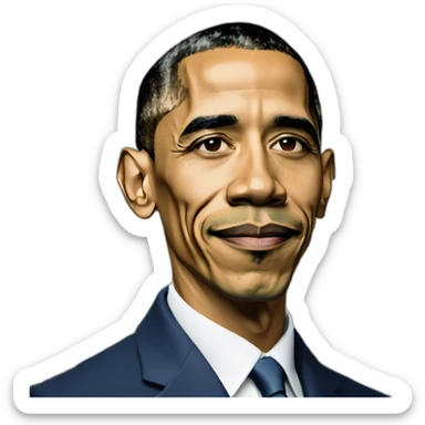 Obama-in-the-style-of-van-gogh-portrait sticker