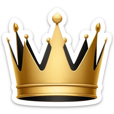 A simple crown silhouette with a mat roll underneath sticker