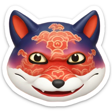 Ref Kitsune mask blobfish sticker