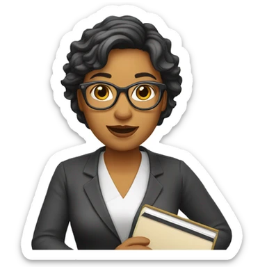 Una profesora con una pizarra  sticker