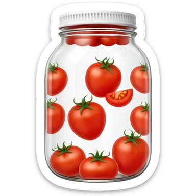 pickled tomatoes in a jar sticker