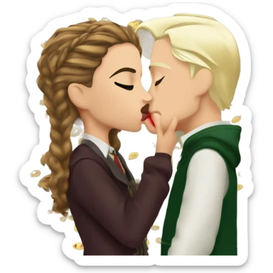 Hermione Granger kissing Draco Malfoy sticker