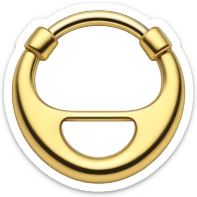gold septum ring sticker