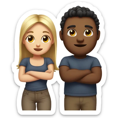 chubby bf and skinny gf sticker