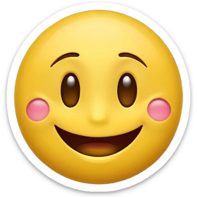 Happy yellow emoji face, gently bouncing up and down. Ultra smooth coherent movement, shot with IMAX Camera, hyper detailed photorealism, ultra high definition, cinematic crisp realism. White background, close-up. sticker