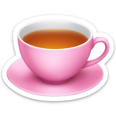 Tea cup pink sticker