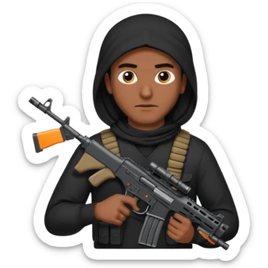 Árabe con arma  sticker