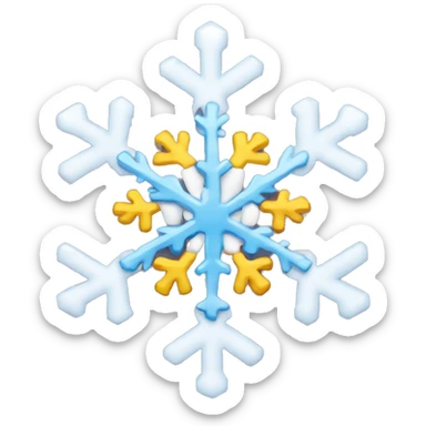 snowflake with a tiny bell in the center snowflake with a tiny bell in the center snowflake with a tiny bell in the center sticker
