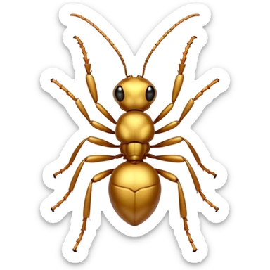 cute gold ants sticker