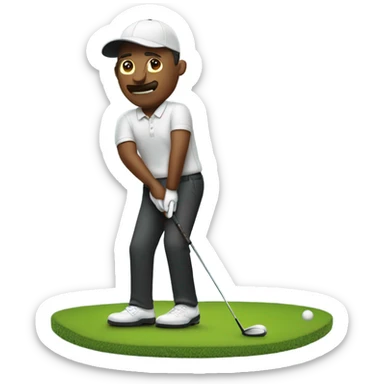 Don Bouc playing golf sticker